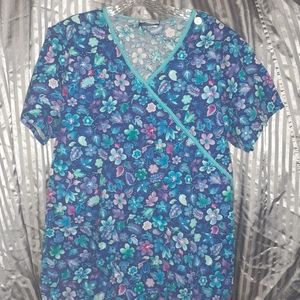 CottonCandy Blue print scrub